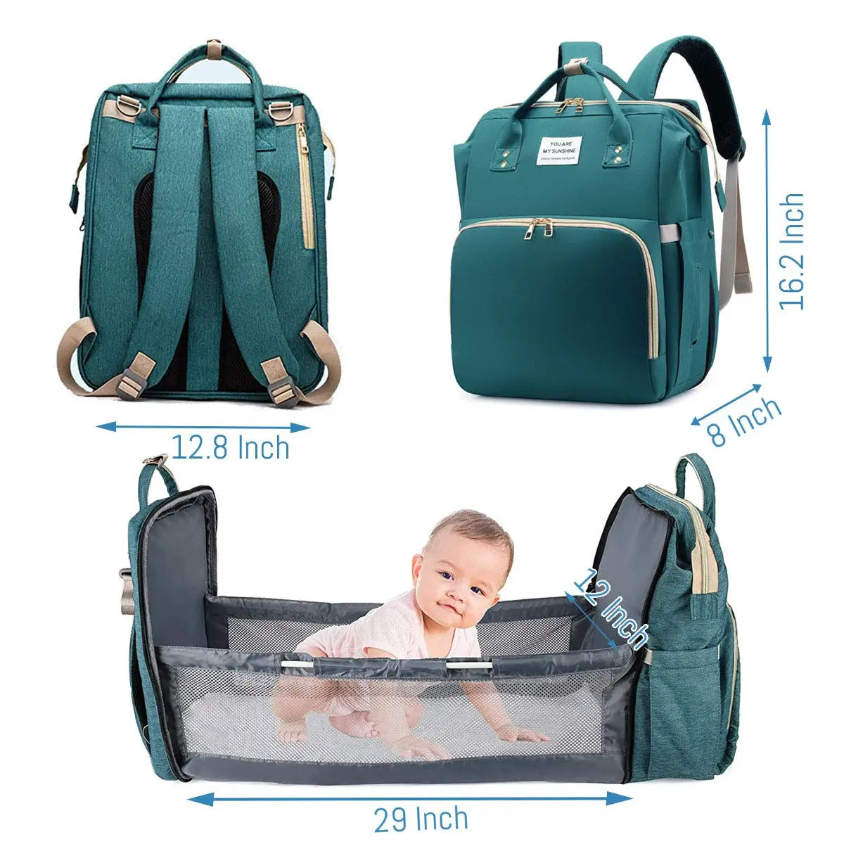 3 In 1 Diaper Bag Backpack